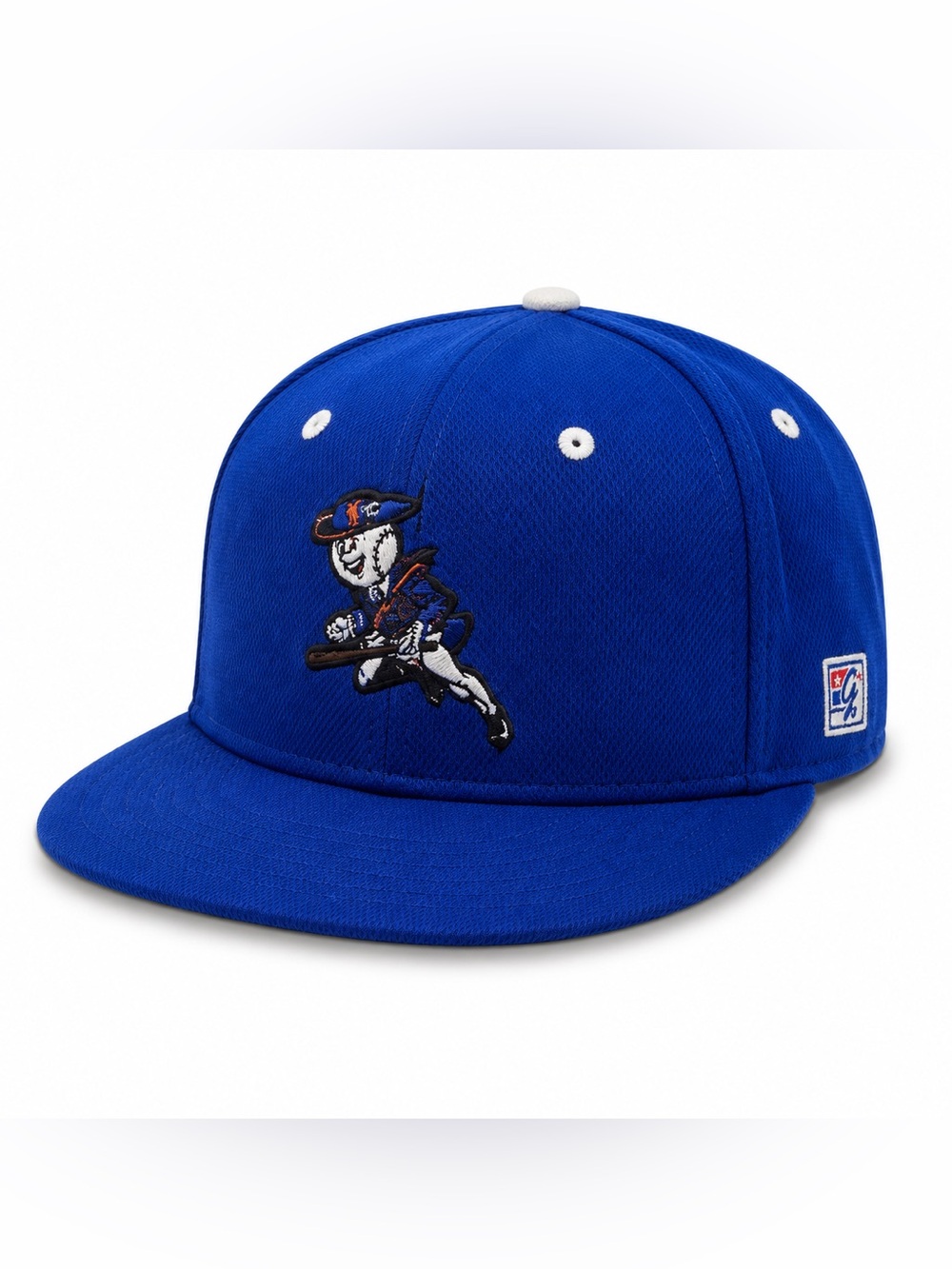 New York Mets Mr. Met The Game Pro GP320 Fitted Hat Blue Size 7 USA Flag